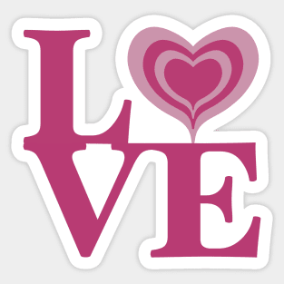 Hot Pink Love Heart to Spread Love Sticker